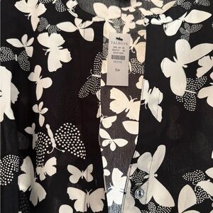 Talbots Dotted butterflies Poplin Shirtdress